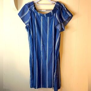Appraisal Women Blue Strip dress. Size XL